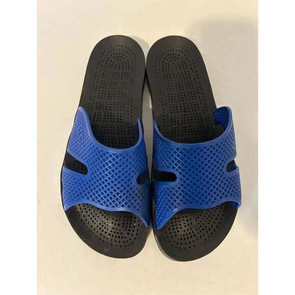 Sensi Women Sz 8 Blue Hard Rubber Sandals Water Slides Made In Italy 38-39 beach - Picture 1 of 8